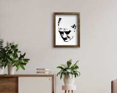 BK Home Atatürk Tasarımlı Doğal Masif Ahşap Çerçeveli Tablo 45x65cm-45