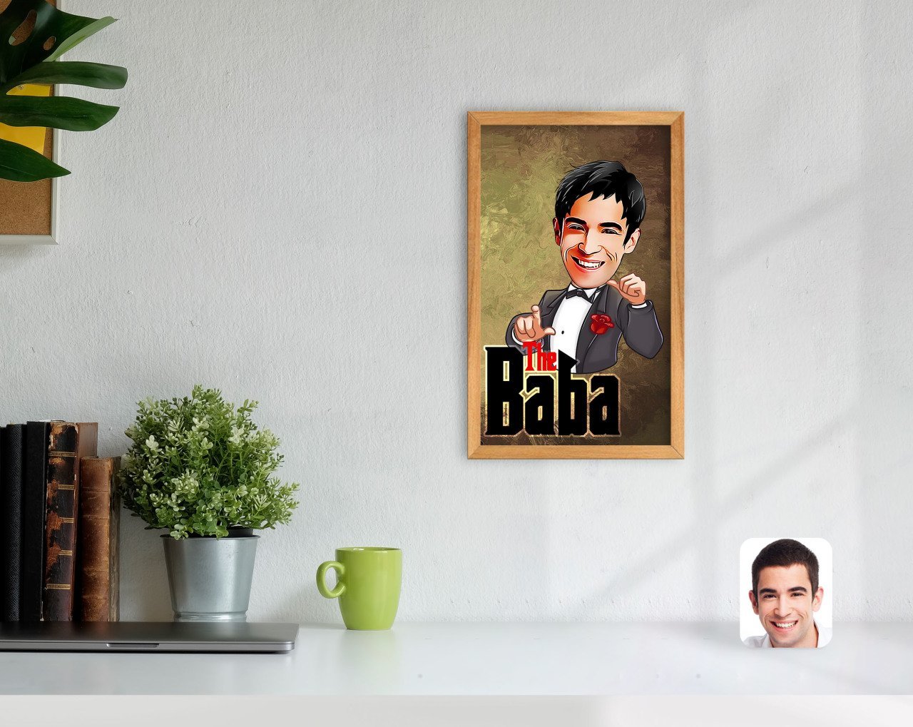 Kişiye Özel Godfather Baba Karikatürlü Dekoratif Retro Ahşap Tablo-8
