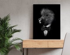BK Home Nordic Gentle Lion Tasarımlı Kanvas Tablo 50x70cm-1