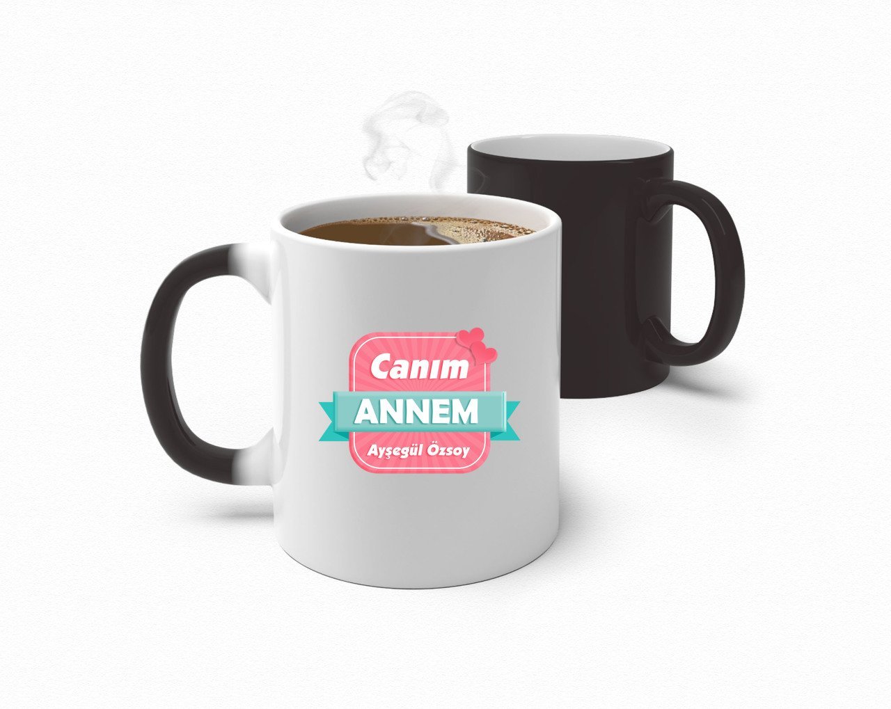 Kişiye Özel Canım Annem Tasarımlı Sihirli Kupa Bardak-2