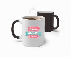 Kişiye Özel Canım Annem Tasarımlı Sihirli Kupa Bardak-2