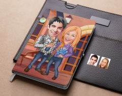 Bk Gift Kişiye Özel Sevgililer Karikatürlü Beyaz Defter-50 , Arkadaşa Hediye , Sevgiliye Hediye