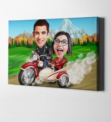 Kişiye Özel Karikatür Kanvas Tablo (50 x 70 cm.) 8