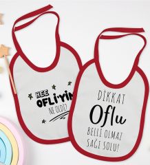 BK Kids Oflu Tasarımlı 2’li Kırmızı Mama Önlüğü-1