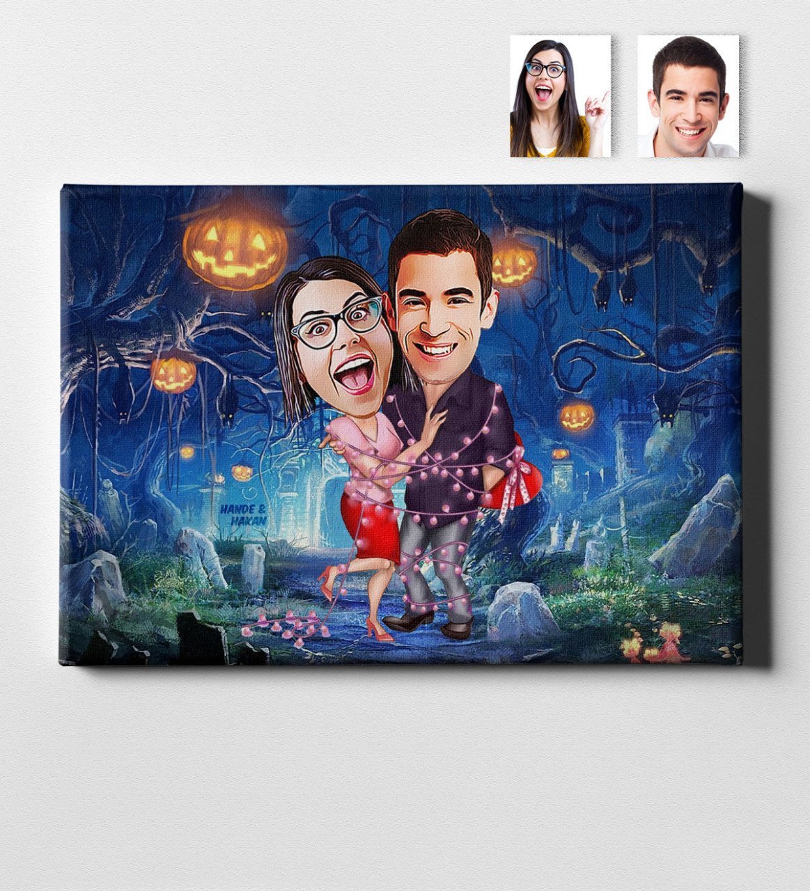 Kişiye Özel Karikatür Kanvas Tablo (50 x 70 cm.) 7