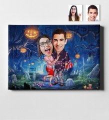 Kişiye Özel Karikatür Kanvas Tablo (50 x 70 cm.) 7