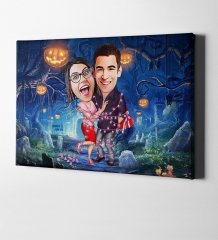 Kişiye Özel Karikatür Kanvas Tablo (50 x 70 cm.) 7