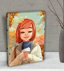 BK Gift Coffe Tasarımlı Dekoratif Mini Kanvas Tablo 15x20cm-1