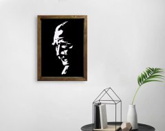 BK Home Atatürk Tasarımlı Doğal Masif Ahşap Çerçeveli Tablo 45x65cm-41