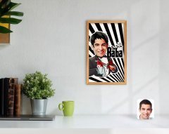 Kişiye Özel Godfather Baba Karikatürlü Dekoratif Retro Ahşap Tablo-6