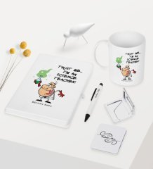 Kişiye Özel Fen Bilimleri Öğretmeni Temalı Beyaz Defter Kalem Kupa Ayna Seti - 5