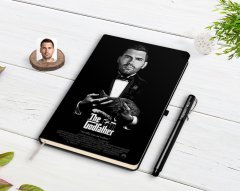 Kişiye Özel Godfather Baba Karikatürlü Siyah Defter ve Kalem Hediye Seti-10