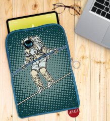 BK Gift Pop Art Tasarımlı Taşınabilir Koruyucu Tablet Kılıfı & Organizer Çanta - Mavi-9