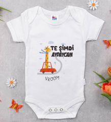 BK Kids Te Şimdi Tasarımlı Beyaz Bebek Body Zıbın-1