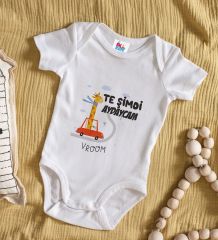 BK Kids Te Şimdi Tasarımlı Beyaz Bebek Body Zıbın-1