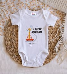 BK Kids Te Şimdi Tasarımlı Beyaz Bebek Body Zıbın-1