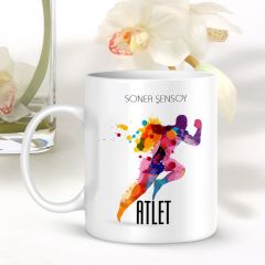 Kişiye Özel Mesleki Atlet Beyaz Kupa Bardak - 001