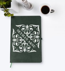 Kişiye Özel İsimli Yeşil Termo Deri Defter Model 10