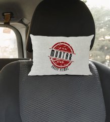 Kişiye Özel İsimli Muhtar Tasarımlı Dikdörtgen Araç Koltuk Yastığı-1