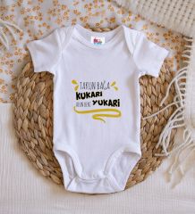 BK Kids Takun Bağa Kukari Tasarımlı Beyaz Bebek Body Zıbın-1