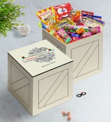 Kişiye Özel Teknoloji Ve Tasarım Öğretmeni Ahşap Kutuda Nostaljik Lezzetler Hediye Seti