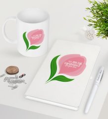 Kişiye Özel En İyi Öğretmen Beyaz Defter Kalem Kupa Seti-14
