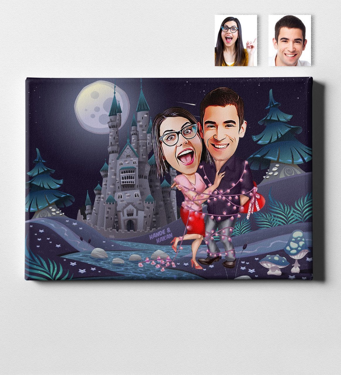 Kişiye Özel Karikatür Kanvas Tablo (50 x 70 cm.) 4
