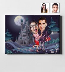 Kişiye Özel Karikatür Kanvas Tablo (50 x 70 cm.) 4