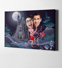 Kişiye Özel Karikatür Kanvas Tablo (50 x 70 cm.) 4