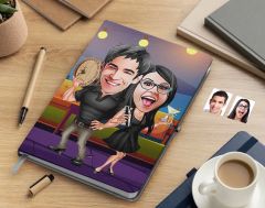 Bk Gift Kişiye Özel Sevgililer Karikatürlü Beyaz Defter-18 , Arkadaşa Hediye , Sevgiliye Hediye