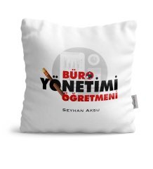 Kişiye Özel Büro Yönetimi Öğretmeni Saten Yastık
