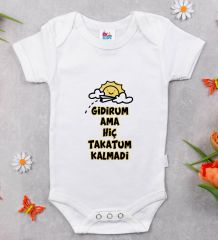 BK Kids Takatum Kalmadı Tasarımlı Beyaz Bebek Body Zıbın-1