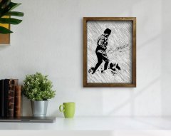 BK Home Atatürk Tasarımlı Doğal Masif Ahşap Çerçeveli Tablo 45x65cm-38