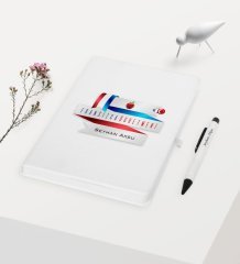 Kişiye Özel Fransızca Öğretmeni Temalı Beyaz Defter Kalem Hediye Seti - 2