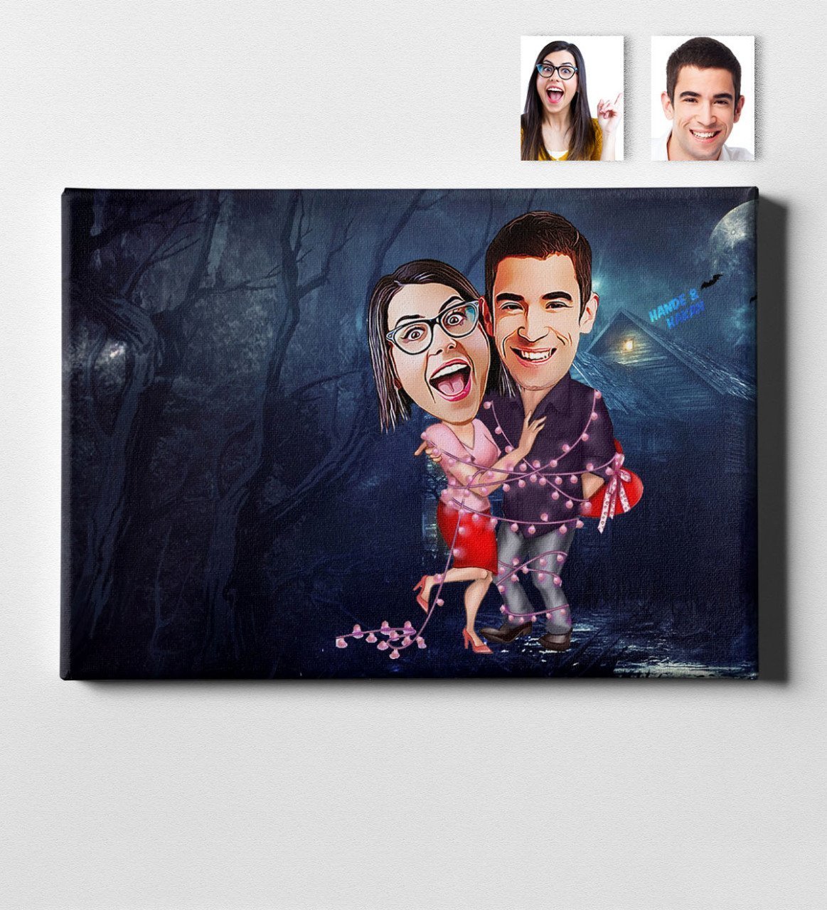 Kişiye Özel Karikatür Kanvas Tablo (50 x 70 cm.) 3