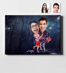 Kişiye Özel Karikatür Kanvas Tablo (50 x 70 cm.) 3