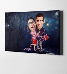 Kişiye Özel Karikatür Kanvas Tablo (50 x 70 cm.) 3