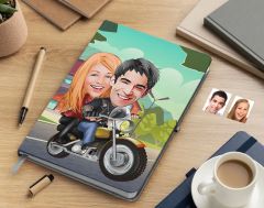 Bk Gift Kişiye Özel Sevgililer Karikatürlü Beyaz Defter-17 , Arkadaşa Hediye , Sevgiliye Hediye