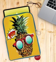 BK Gift Pop Art Tasarımlı Taşınabilir Koruyucu Tablet Kılıfı & Organizer Çanta - Mavi-6