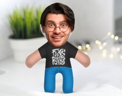 BK Gift Kişiye Özel Fotoğraflı Erkek Fcuk Tasarımlı Bebek Yastık, Arkadaşa Hediye-3