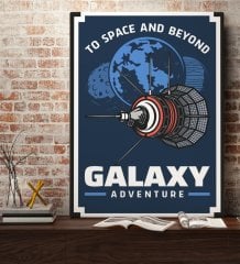 BK Gift Galaksi Tasarımlı Kanvas Tablo 70x100cm-1