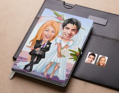 Bk Gift Kişiye Özel Sevgililer Karikatürlü Beyaz Defter-16 , Arkadaşa Hediye , Sevgiliye Hediye
