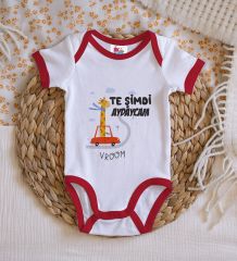 BK Kids Te Şindi Koparcam Tasarımlı Kırmızı Bebek Body Zıbın-1