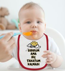 BK Kids Takatum Kalmadı Tasarımlı Kırmızı Bebek Mama Önlüğü-1