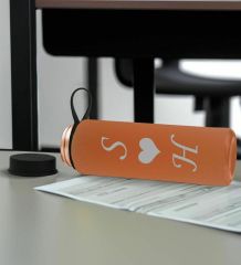 BK Gift Sevgiliye Özel İsimli Turuncu Defter ve Somon Cam Matara Hediye Seti-10, Sevgiliye Hediye, Sevgililer Günü, Yeni İş Hediyesi