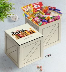Kişiye Özel Tarih Öğretmeni Ahşap Kutuda Nostaljik Lezzetler Hediye Seti-2