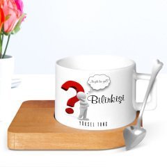 Kişiye Özel Mesleki Bilirkişi Ahşap Altlıklı Seramik Fincan - 1