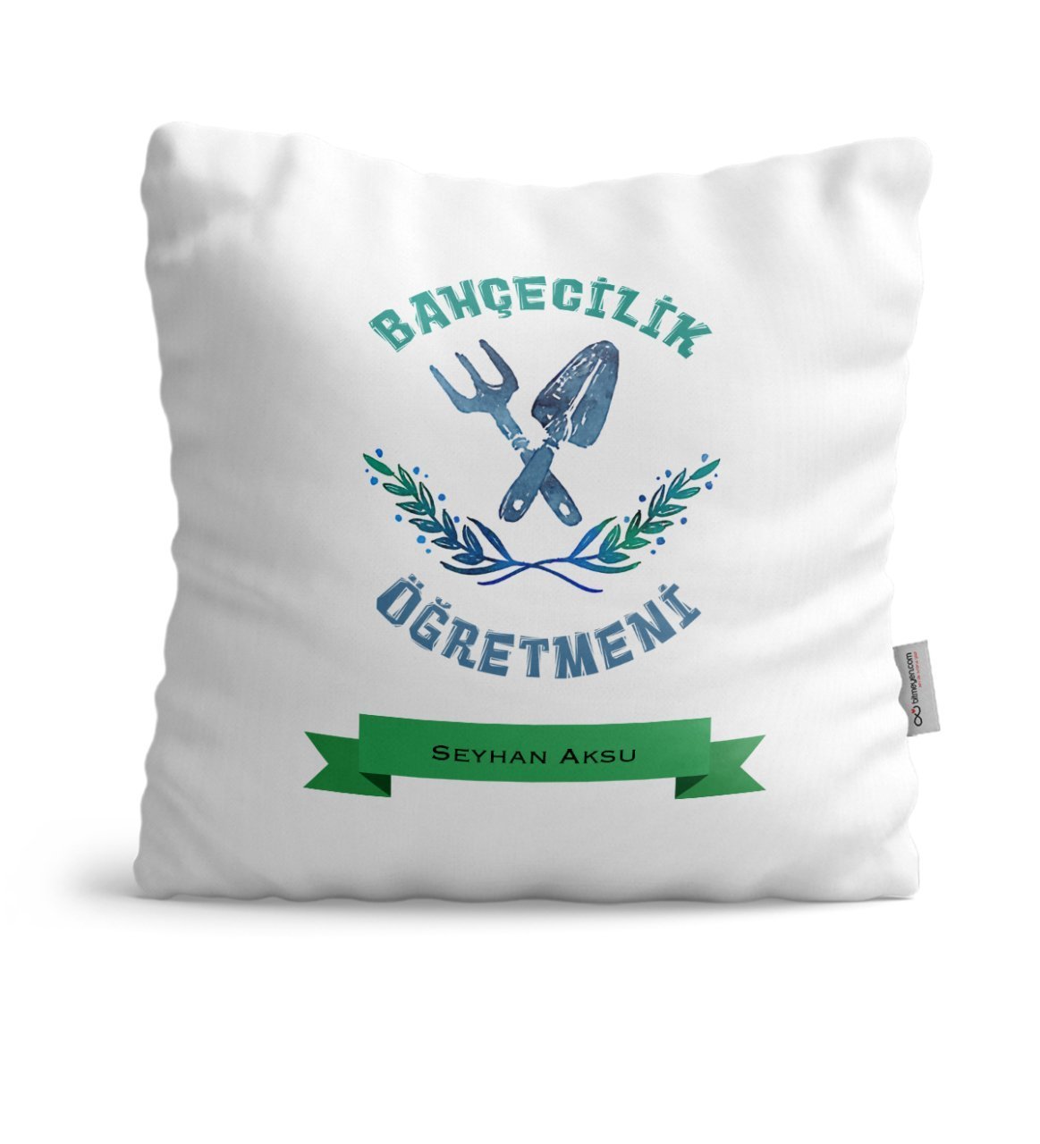 Kişiye Özel Bahçecilik Öğretmeni Saten Yastık - 2
