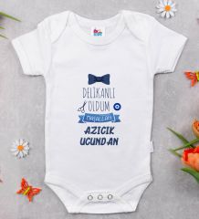 BK Kids Sünnet Tasarımlı Beyaz Bebek Body Zıbın-5
