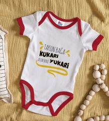 BK Kids Takun Bağa Kukari Tasarımlı Kırmızı Bebek Body Zıbın-1